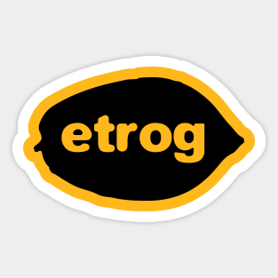 Ertog אֶתְרוֹג citron fruit in horizontal Sticker